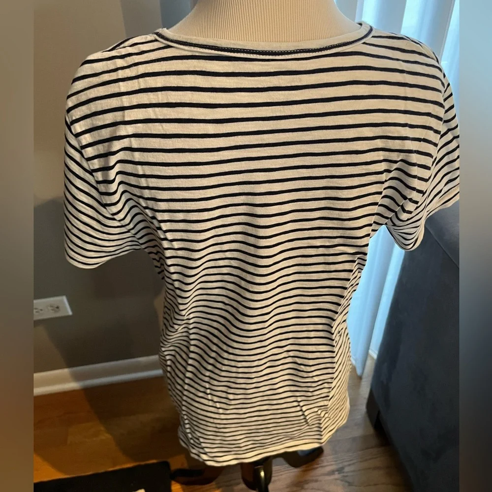 3 women’s j crew cotton striped Tshirts.   Studio tee size x-large.
